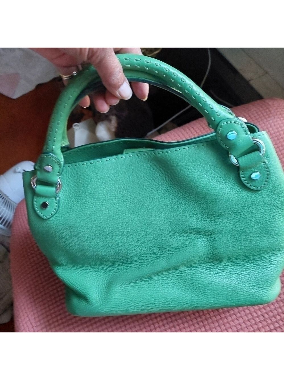 Elie Tahari Green Satchel Bag - Picture 4 of 16